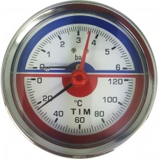 Термоманометр 6 бар  (G 1/2") аксиальный
